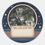 Robot in the Trees Name Tag Stickers