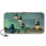 Robot Invasion From Above V2 Doodle Portable Speakers