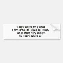 Robot Logic Bumper Sticker