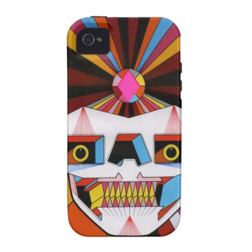 robot skull iPhone 4 cases