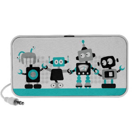 Robots - Pink Mp3 Speakers