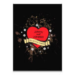 Rock and Roll Grungy Heart (Brown) Personalized Invite