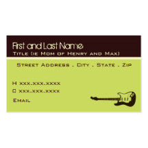 Rock and Roll Mum Business Card