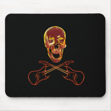 Rock and Roll Skull Mouse Pads