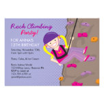 Rock Climbing Birthday Party Invitations