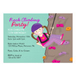 Rock Climbing Birthday Party Invitations