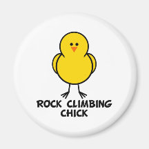 Rock Climbing Chick Fridge Magnets