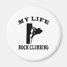 Rock Climbing My Life Magnets