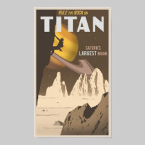 Rock Climbing on Titan, a moon of Saturn posters