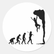 Rock Climbing Round Sticker