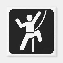Rock Climbing Symbol Magnet