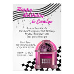Rock Jukebox Birthday Personalized Invitations