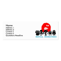 Rock=Life 'Metal Monsters' Profile Card Business Card