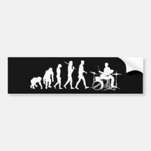 Rock Music Drummer and Jazz Dubstep Drums Bumper Sticker