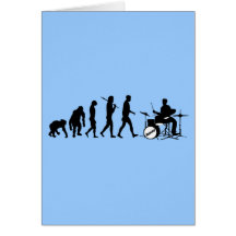 Rock Music Drummer and Jazz Dubstep Drums Card