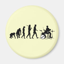 Rock Music Drummer and Jazz Dubstep Drums Fridge Magnets