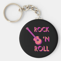 Rock 'n Roll Acoustic Guitar Keychain