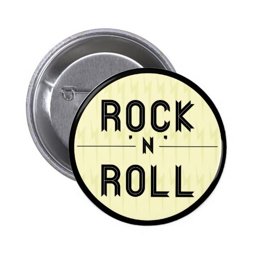 Rock n Roll Button | Zazzle