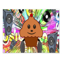 Rock N Roll Cupcake Photographic Print