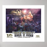 Rock 'n' Roll Dinosaur Concert Poster