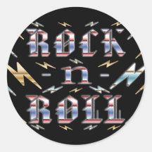 Rock-n-Roll Round Sticker