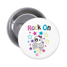 ROCK ON CUTE SKULLS AND BONES FOR GIRLS PIN