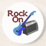 Rock On Guitar & Amp Beverage Coaster
