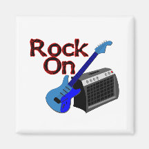 Rock On Guitar & Amp Fridge Magnets