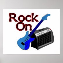 Rock On Guitar & Amp Posters