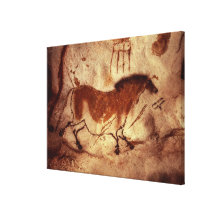 Rock painting of a horse, c.17000 BC Stretched Canvas Prints