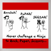 Rock, Paper, Scissors NINJA! Print