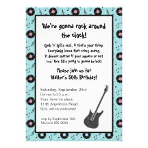 Rock & Roll Party Invitation