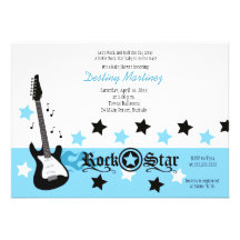 ROCK STAR 5x7 Rocker Baby Shower Invitation