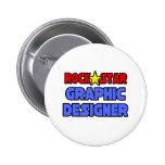 Rock Star Graphic Designer Pin