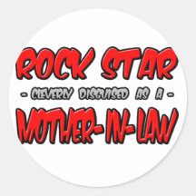 Rock Star...Mother-In-Law Round Stickers