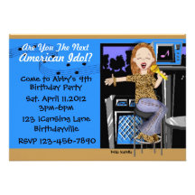 Rock Star Party for Girls Announcements