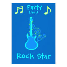Rock Star Party Invitations