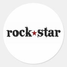 Rock Star Round Sticker