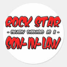 Rock Star...Son-In-Law Round Sticker