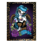 Rockabilly Baby Tattoo Leopard Angel Postcard