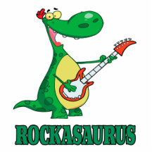 rockasaurus rock n roll dino dinosaur.ai acrylic cut out