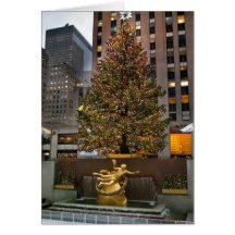Rockefeller Centre Christmas Tree 2010 Greeting Cards