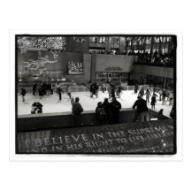 Rockefeller Centre Ice Rick Postcard