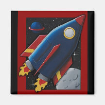 Rocket Fridge Magnet