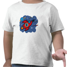 Rocket Ship 1st Birthday T Shirt