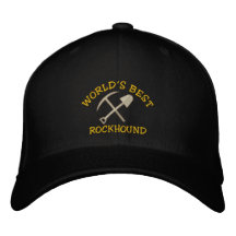 Rockhound "World's Best Rockhound" Embroidered Cap Embroidered Hats