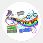 Rockin' The 80's Round Stickers