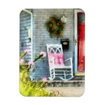 Rocking Chair With Pink Pillow Flexible Magnet