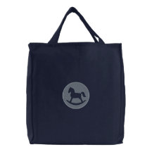 Rocking Horse Embroidered Tote Bags