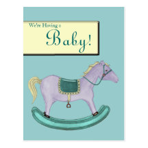 Rocking Horse - Traditional Toys (pastel) Postcard